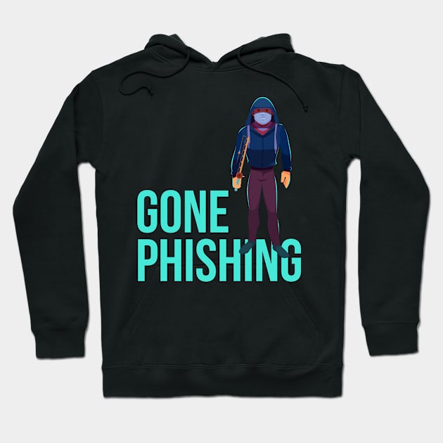 Phishing Pole Hacking Hacker Data Collection Humor Hoodie by Mellowdellow